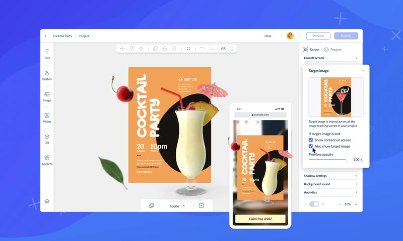 Hello everyone! Today we’re thrilled to announce the latest update to Zapworks Designer, featuring some exciting additions, including show on screen.