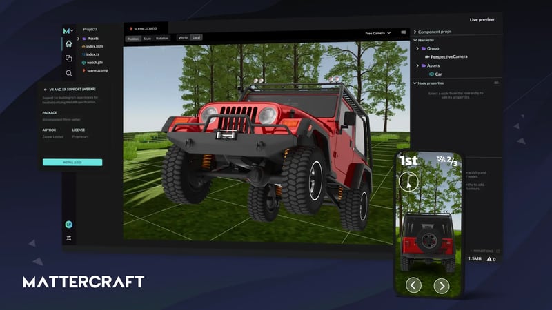Learn about Mattercraft's new asset browser, redesigned templates library, offline experience support, Visual Position System and more!