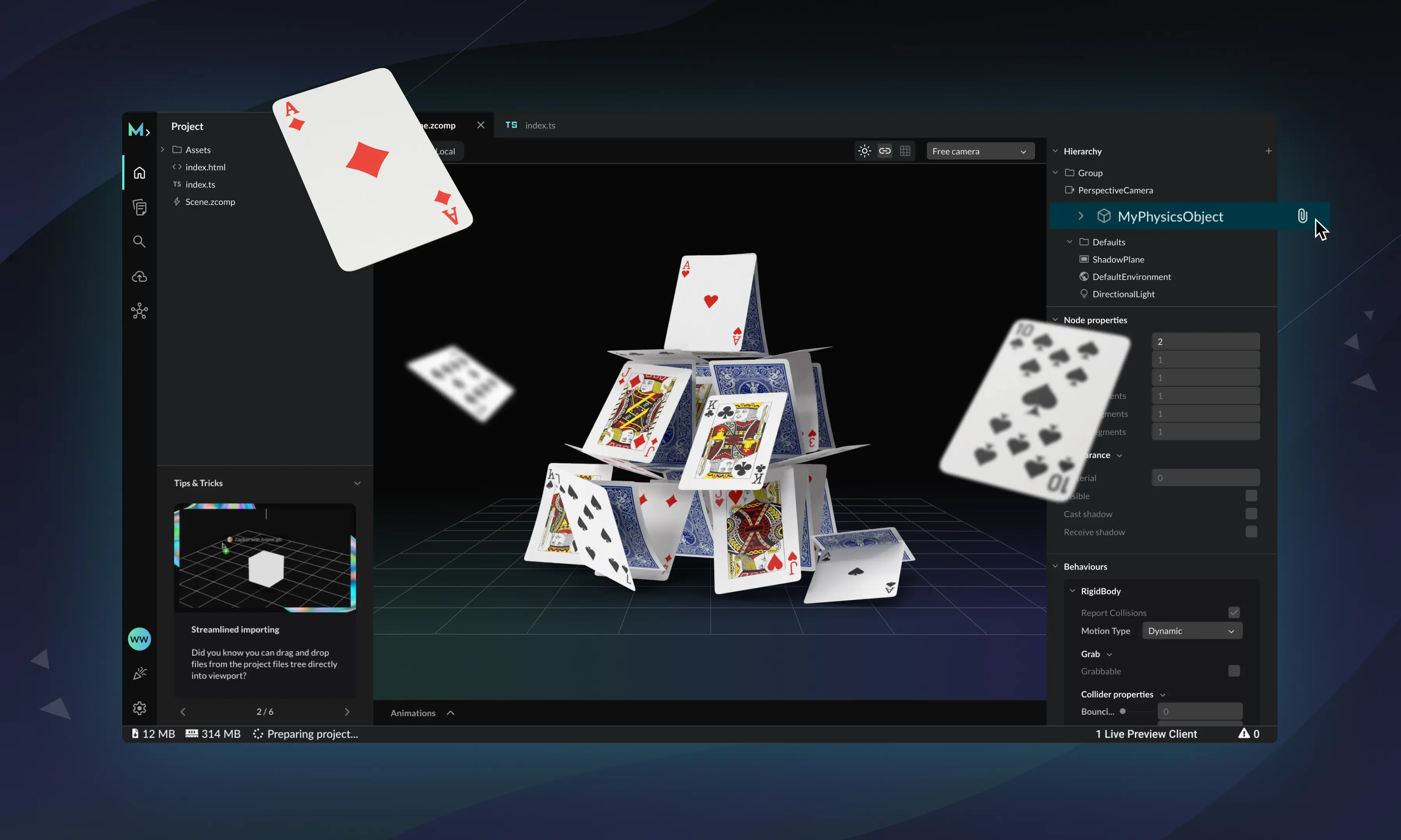 Introducing Real-Time Web Physics in Mattercraft
